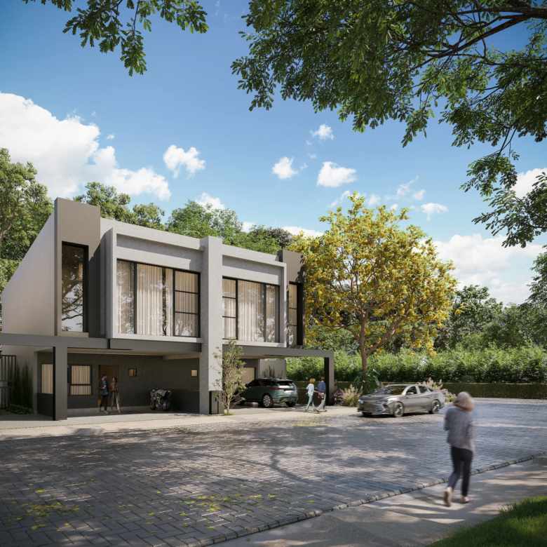 Fachada. Casas en venta en condominio Belén Urbano. Belén, Heredia