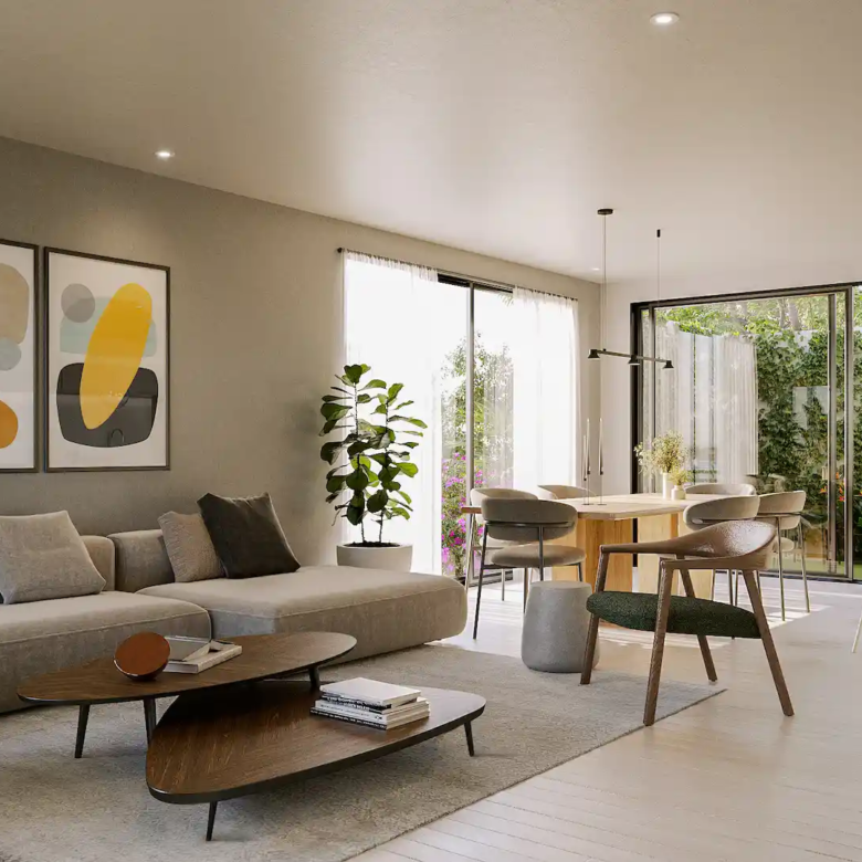 Sala. Casas en venta en condominio Belén Urbano. Belén, Heredia
