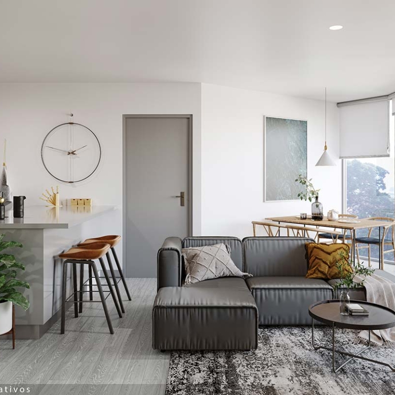 Estudio 2. Apartamentos en venta en SER, Escalante, San José.