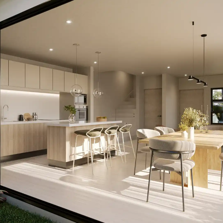 Cocina. Casas en venta en condominio Belén Urbano. Belén, Heredia