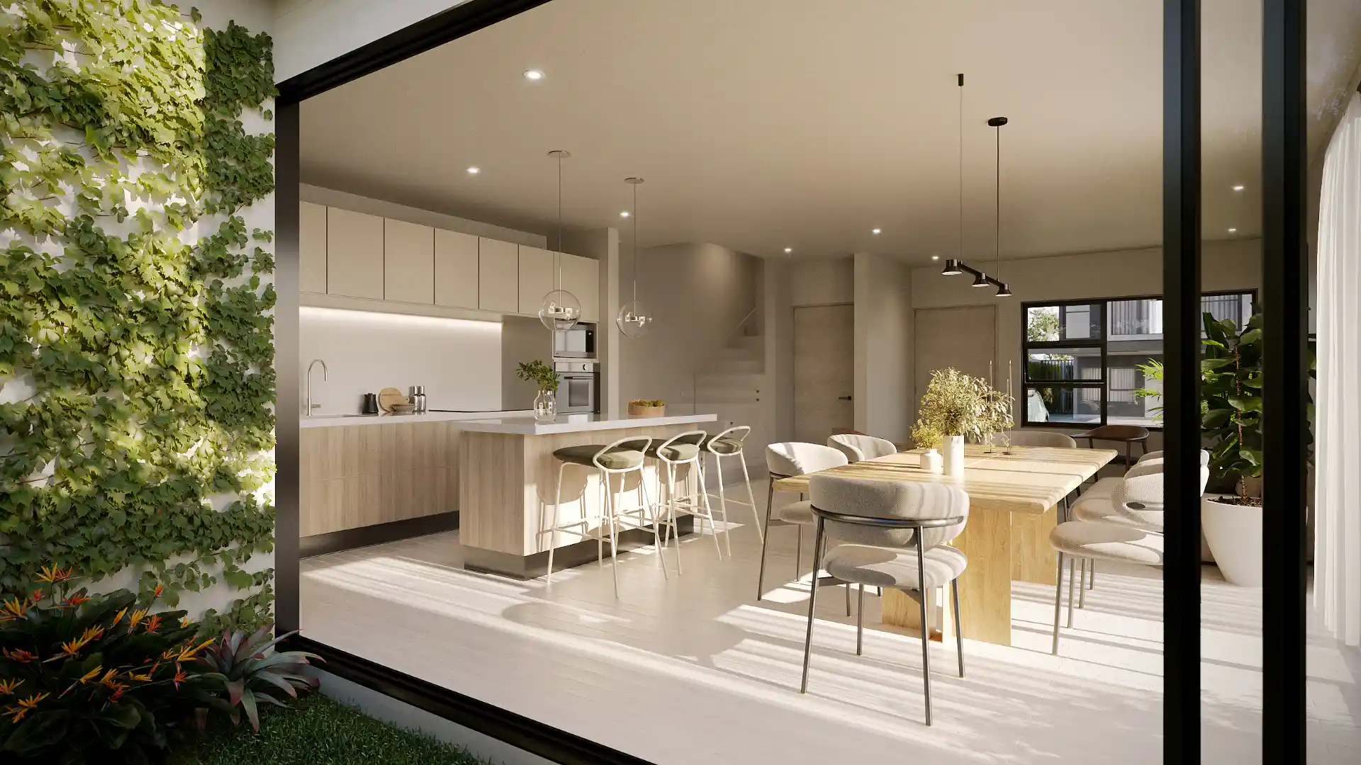 Cocina. Casas en venta en condominio Belén Urbano. Belén, Heredia