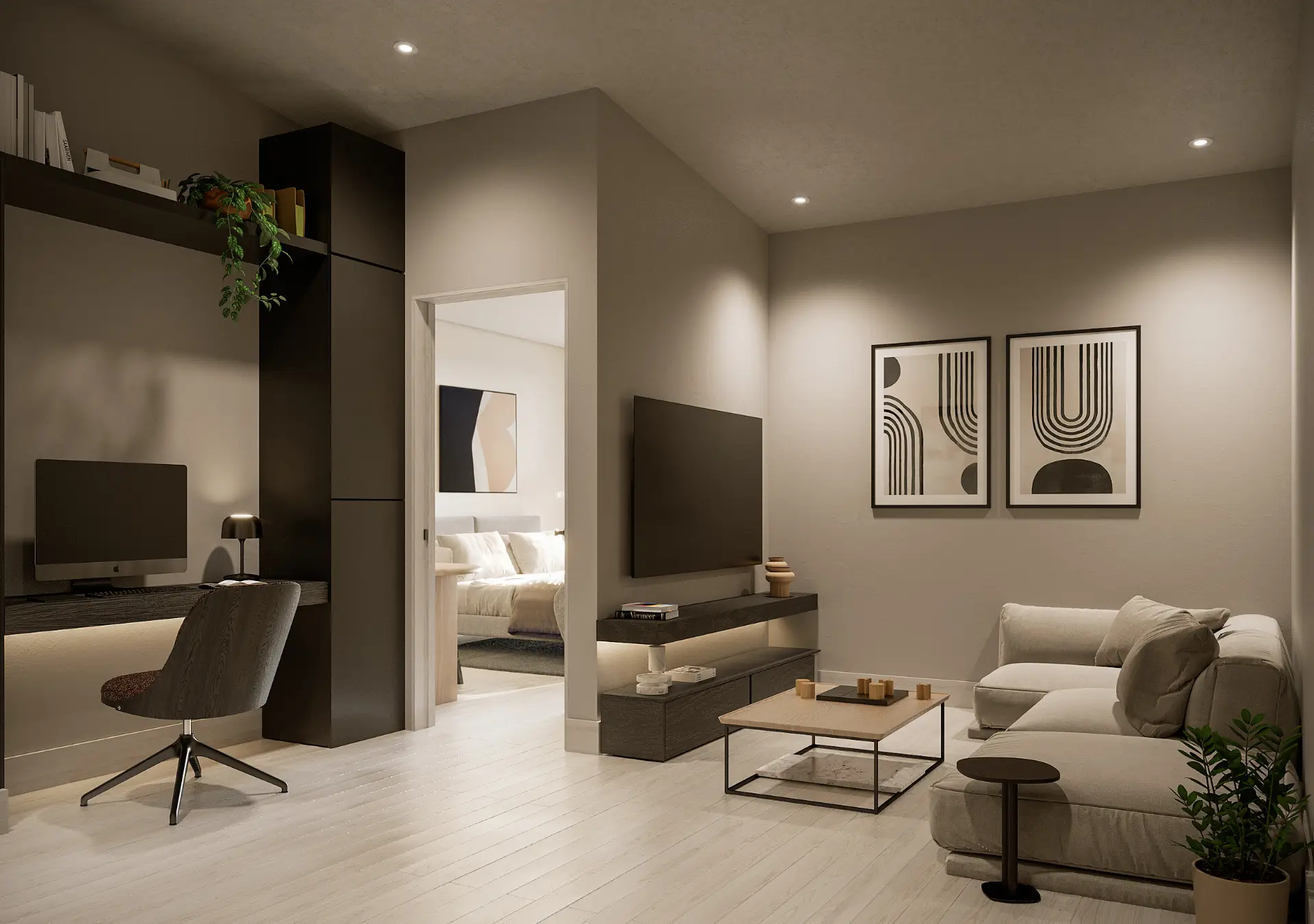 Cuarto de TV. Casas en venta en condominio Belén Urbano. Belén, Heredia