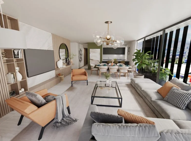 Sala, comedor, cocina. Apartamento en venta en Silentia