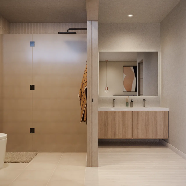Baño. Casas en venta en condominio Belén Urbano. Belén, Heredia