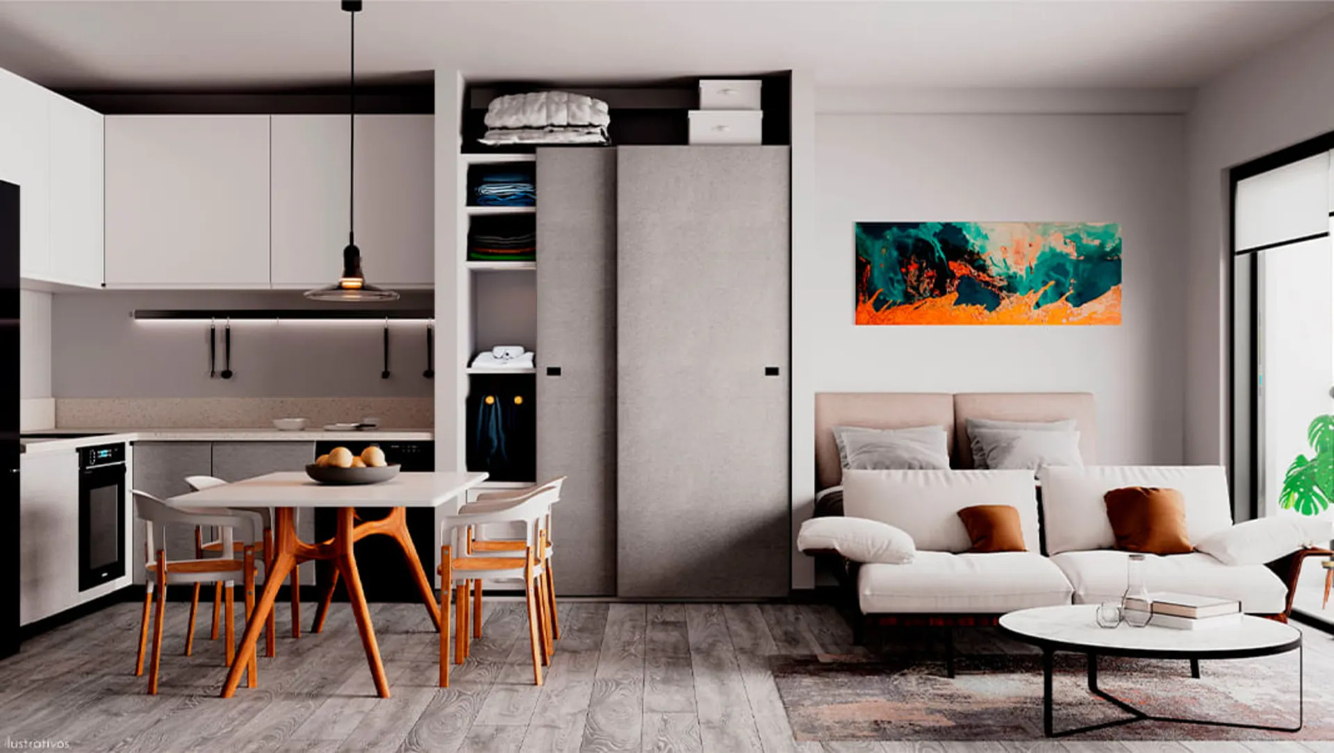 Estudio 1. Apartamentos en venta en SER, Escalante, San José.