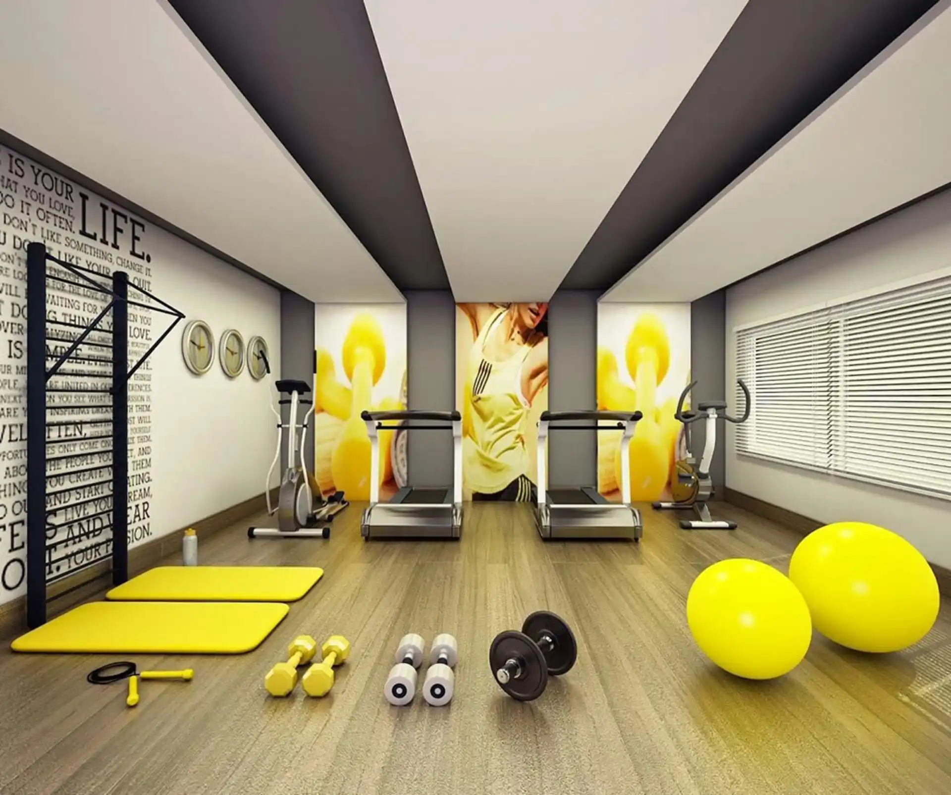Gym. Apartamentos en venta en SER, Escalante, San José.