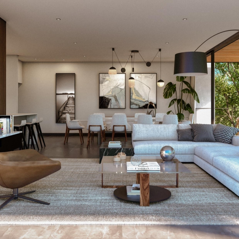 Sala. Apartamentos en venta en ATTALI, Escazú, San José.