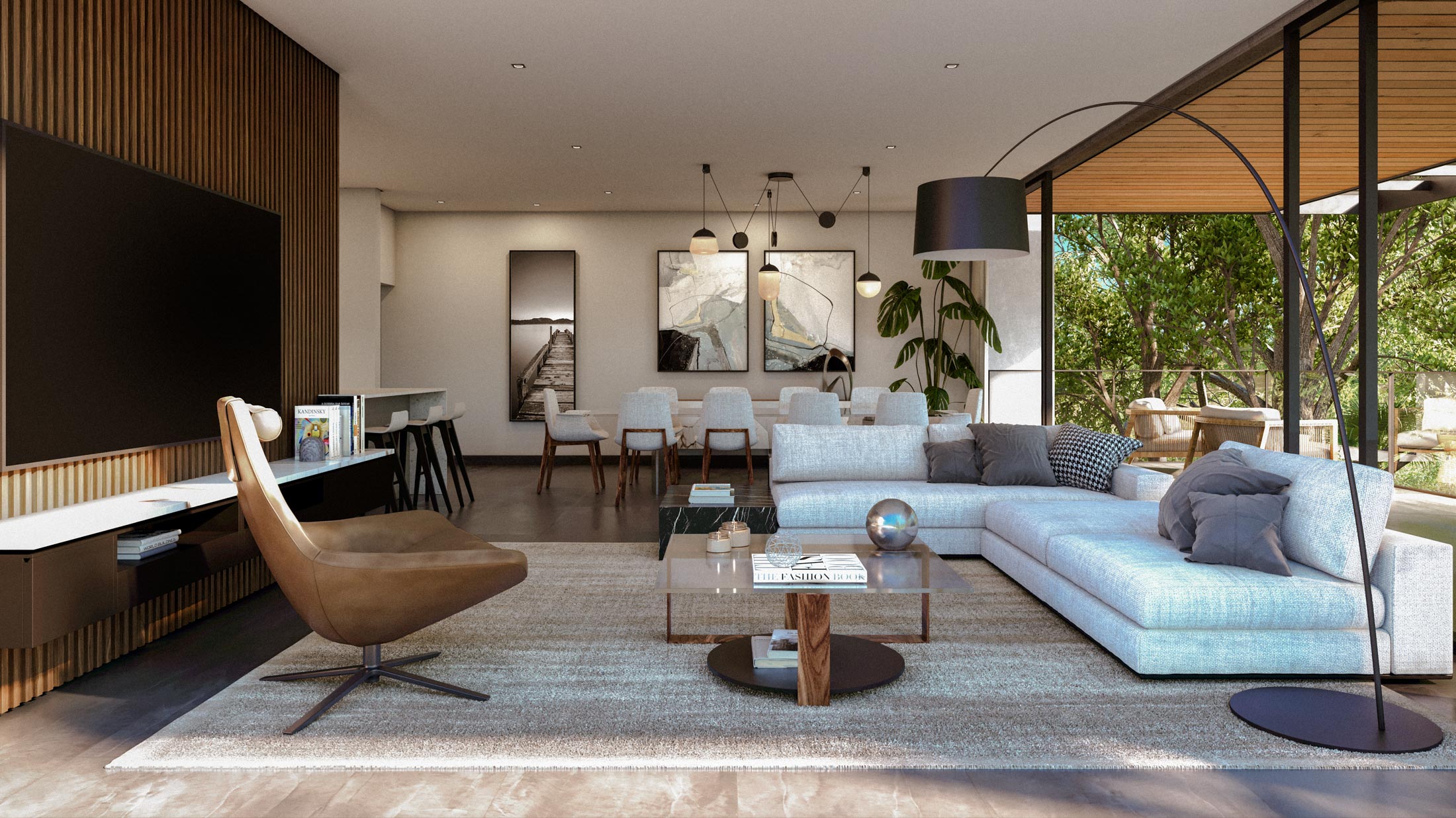 Sala. Apartamentos en venta en ATTALI, Escazú, San José.