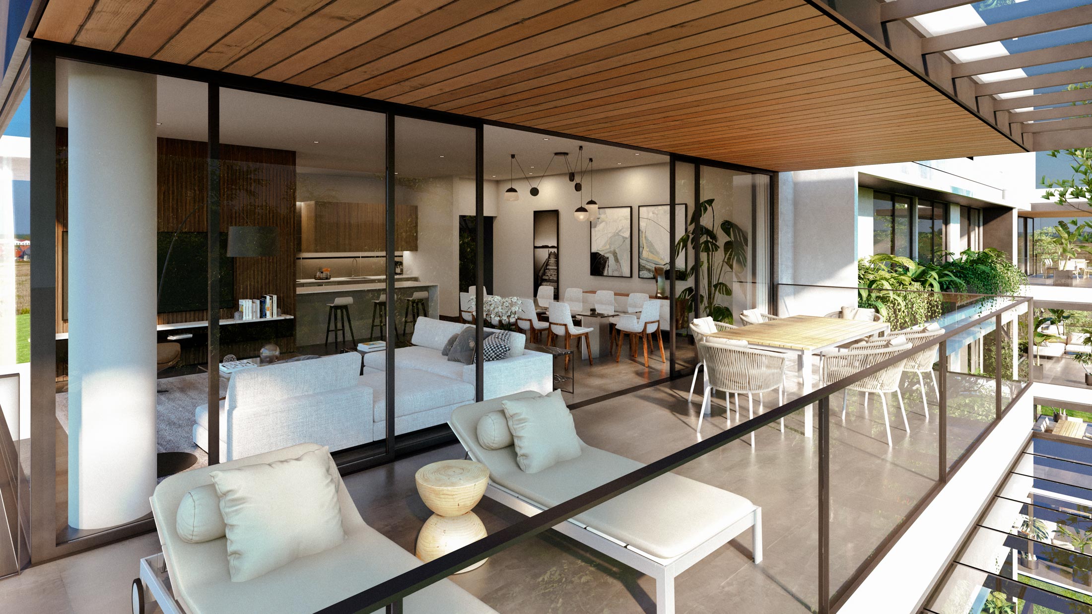 Terraza. Apartamentos en venta en ATTALI, Escazú, San José.