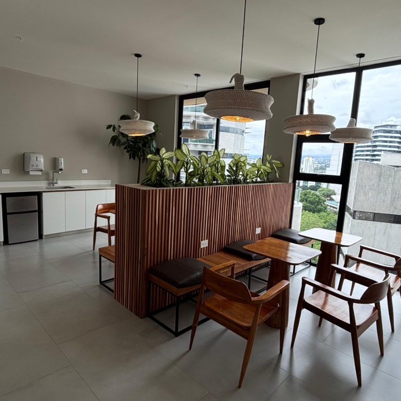 Co-working. Gym.Fachada. Apartamentos en venta en Alterego Nunciatura, Rohrmoser, San José.