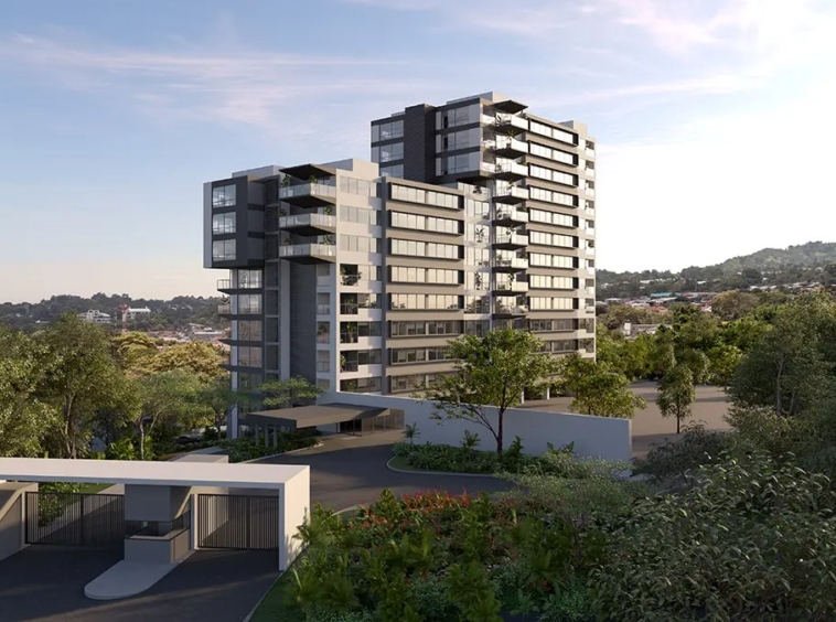 Fachada. Apartamentos en venta en AVVIA, Escazú, San José.