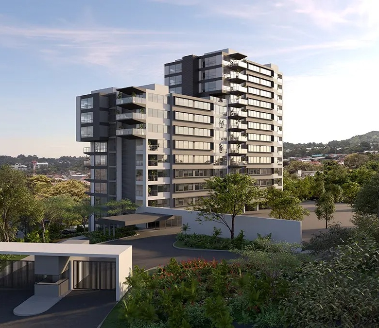 Fachada. Apartamentos en venta en AVVIA, Escazú, San José.