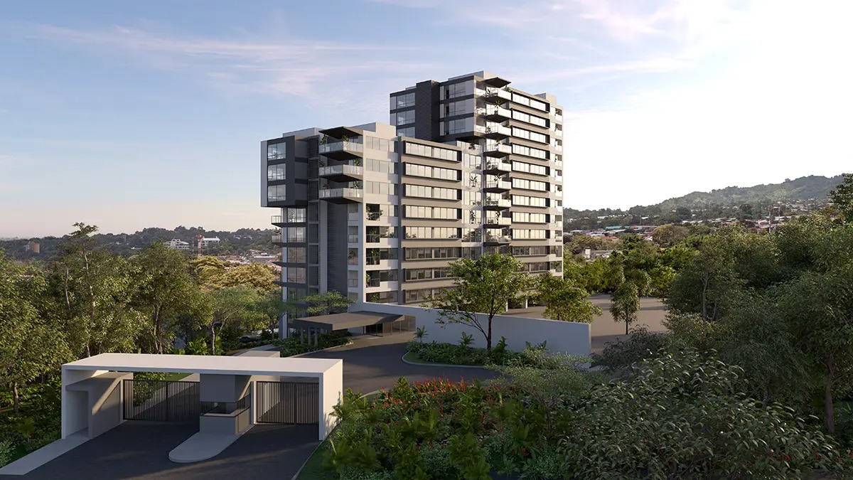 Fachada. Apartamentos en venta en AVVIA, Escazú, San José.