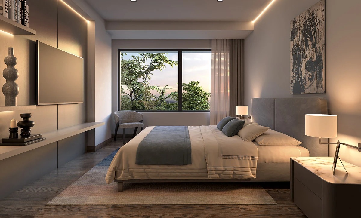 Habitación. Apartamentos en venta en AVVIA, Escazú, San José.